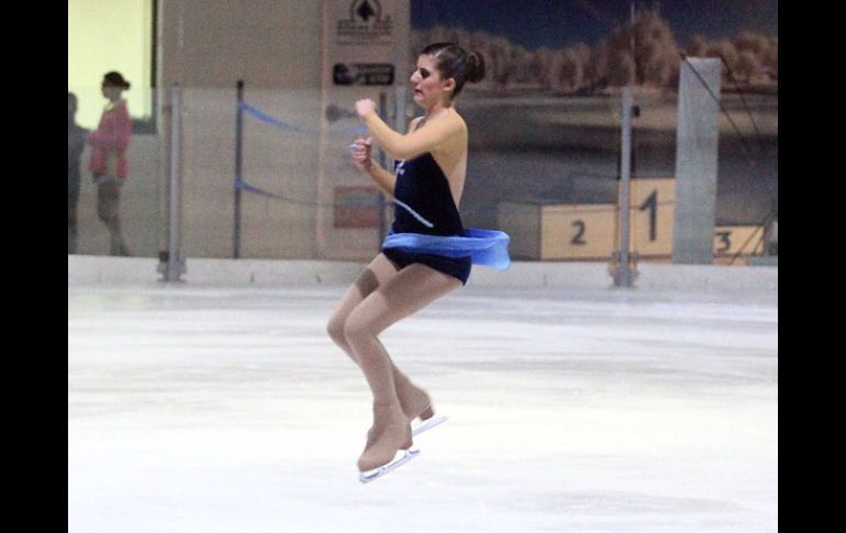 Mariana Aldrete durante la compatencia en Ice Land  /