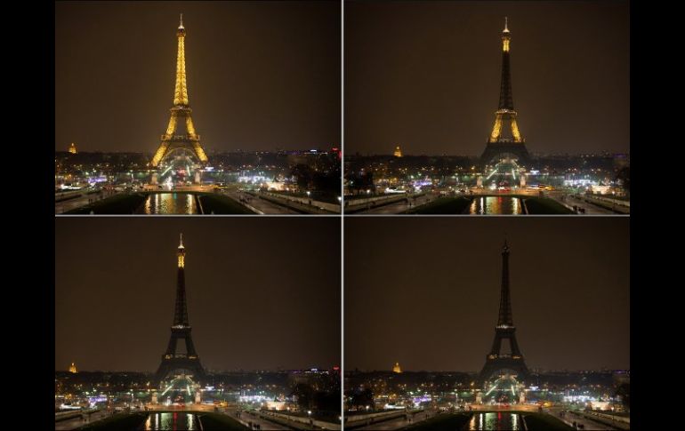 París, la ''Ciudad luz'' también observó la ''Hora del planeta''. AFP /