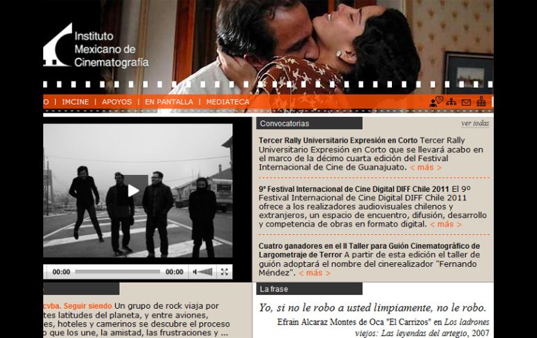 El Instituto mantiene vivo el espíritu de impulsar la cinematografía mexicana. ESPECIAL /