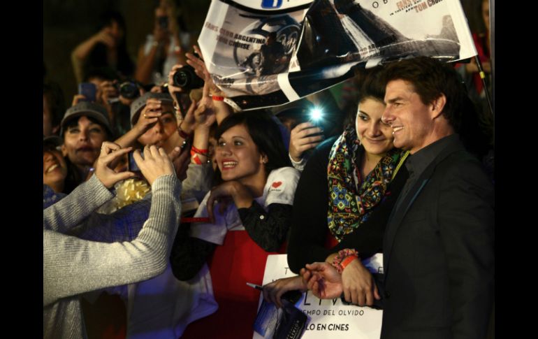 Tom Cruise causó sensación en Argentina. AFP /