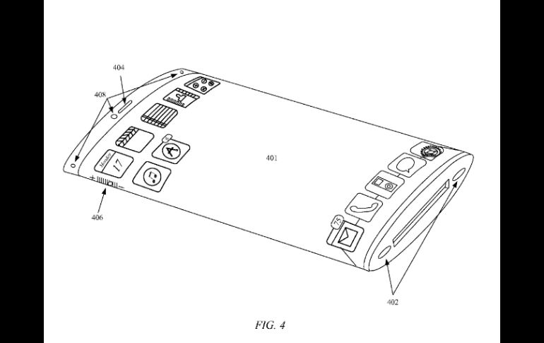 Los documentos muestran un teléfono que parece un tubo de vidrio aplanado. AP /