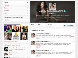 La actriz y conductora, Jacky Bracamontes, anunció en su cuenta de twitter que se convirtió en madre. ESPECIAL /