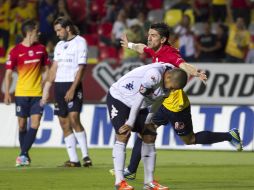 Los jugadores del Atlante lamentan el gol anotado por Mancilla. MEXSPORT /