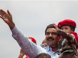 Nicolás Maduro ofrece un discurso en la casa natal de Hugo Chávez en el estado de Barinas. EFE /