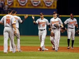 Orioles celebrando su victoria. AFP /