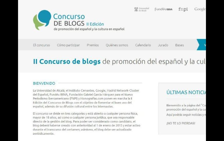 En la página citada se pueden inscribir, evaluar y votar los blogs. ESPECIAL /