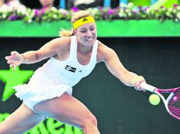 Candidata. Angelique Kerber disputó ayer su mejor partido en lo que va del torneo, para colocarse en la antesala de la gran final. EFE /