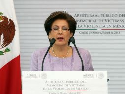 Isabel Miranda anunció que efectuará una ceremonia para informar a la ciudadanía el significado del Memorial de las Víctimas. ARCHIVO /