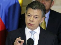 Juan Manuel Santos asegura que las FARC no buscan la paz sino ir en contra de la voluntad del país. ARCHIVO /