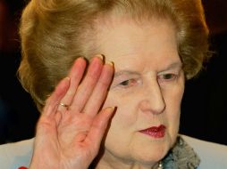 La ex primera ministra de Reino Unido, Margaret Thatcher, murió este lunes a causa de un ataque de apoplejía. ARCHIVO /