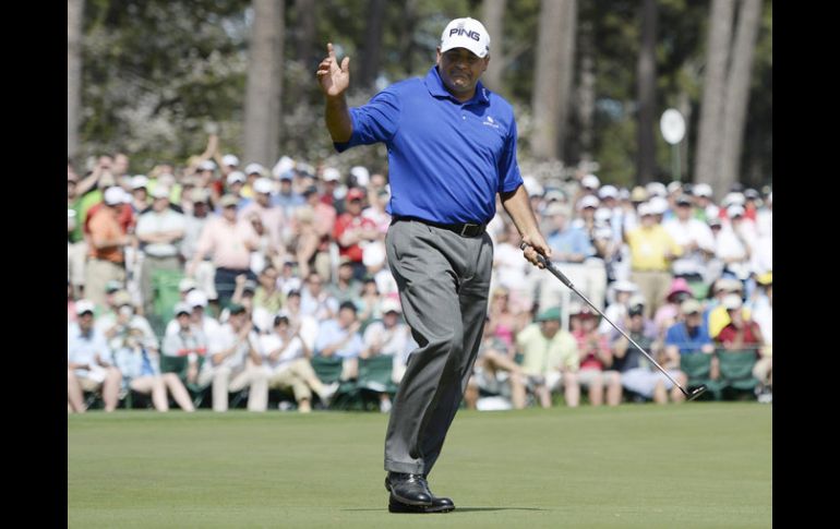 Ángel Cabrera busca su segundo Major en Augusta. EFE /