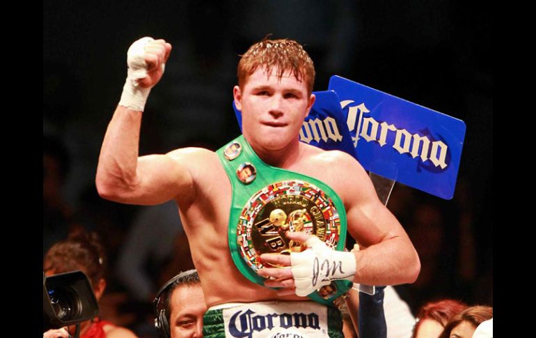 Saúl 'Canelo' Álvarez está en San Antonio previo a la pelea con Austin Trout. MEXSPORT /