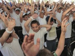 Con ''Moviendo a los niños'' se promueve en el menor el ejercicio a la hora del recreo. ARCHIVO /