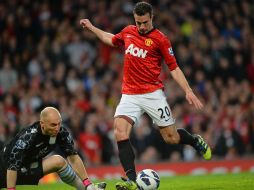 El holandés durante el partido disputado contra Aston Villa. AFP /