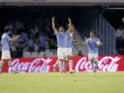 Con goles de Cristian Sapunaru y Mario Bermejo, el Celta obtiene la victoria sobre uno de sus rivales directos. EFE /