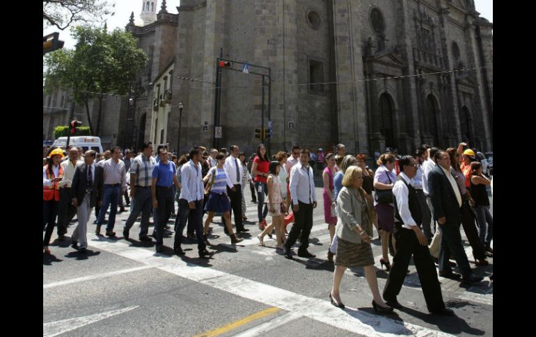 Los titulares de las distintas secretarías de Estado y de dependencias gubernamentales también se sumaron a este ejercicio. EFE /