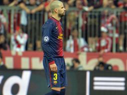 El defensa azulgrana Gerard Piqué durante el partido disputado contra el Bayern de Munich. AP /