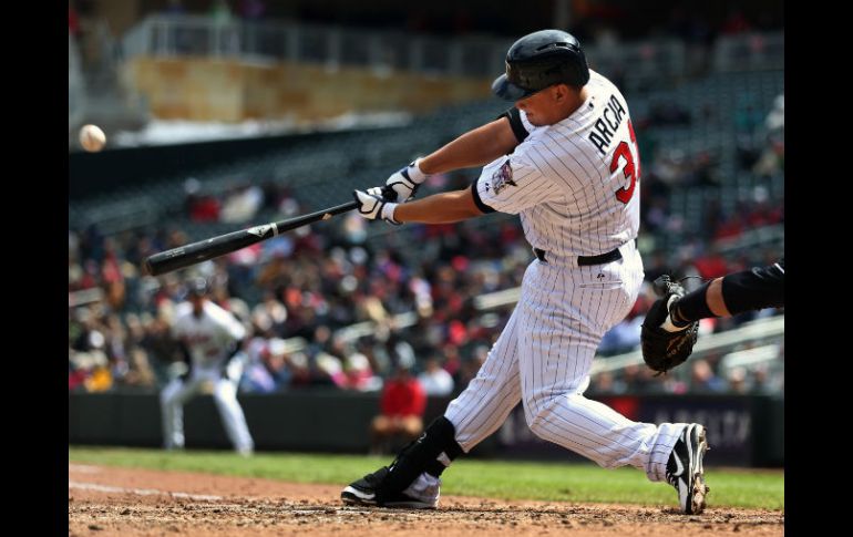 La aportación del novato venezolano Oswaldo Arcia es un punto clave para el triunfo de los Mellizos de Minnesota. AP /