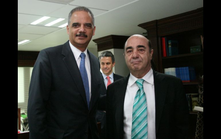 Jesús Murillo Karam y Eric Holder dialogan sobre la procuración de justicia en ambos países. NTX /