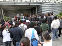 Los manifestantes permanecían en la rectoría en ''solidaridad'' con los manifestantes de la UNAM. SUN /