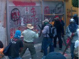 Aspecto de la manifestación de los profesores. SUN /