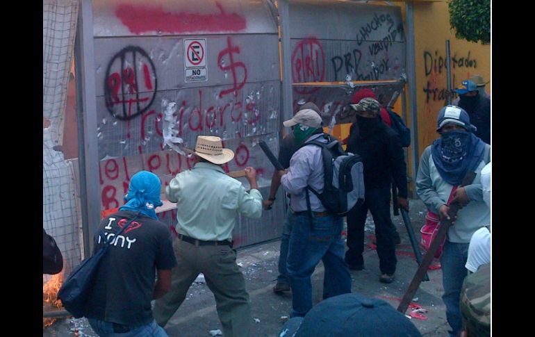 Aspecto de la manifestación de los profesores. SUN /