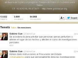 El gobernador de Oaxaca da indicaciones a organismos civiles y gubernamentales para asistencia inmediata. TOMADA DE @GabinoCue ESPECIAL /