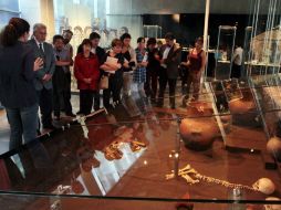 Imagen de la exposición ''Descubriendo la historia no escrita. 25 años de arqueología en Tlatelolco''. NTX /