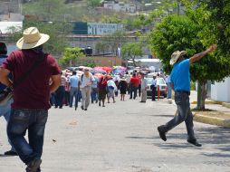 Maestros de la Coordinadora Estatal de Trabajadores de la Educación Guerrero, durante una manifestación. NTX /