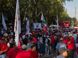 Diversos sindicatos, incluyendo a la CNTE, marchan por la capital mexicana para conmemorar el Día del Trabajo. NTX /