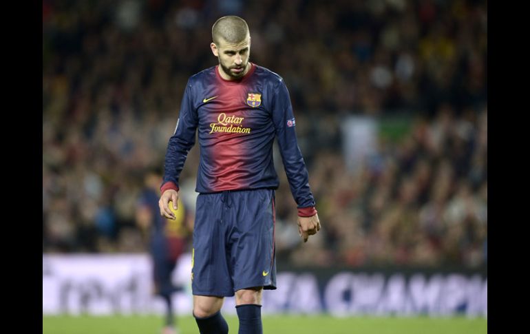 Gerard Piqué reconoce la superioridad del Barcelona. AP /