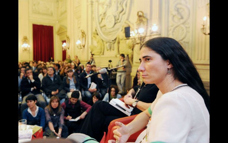 Yoani Sánchez ha sido víctima de cuatro detenciones express. EFE /