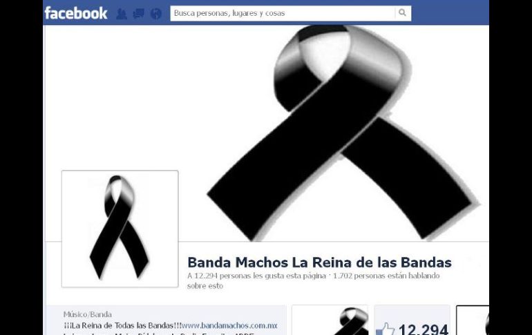 La página de Facebook de la agrupación fue modificada ante este desafortunado accidente. ESPECIAL /