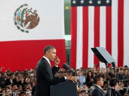 Obama reconoció la responsabilidad del lado estadounidense en cuanto al consumo de drogas y el trasiego de armas. EFE /