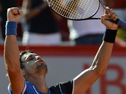 El español celebra su pase a la final tras vencer a Seppi. AFP /