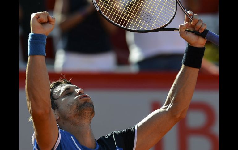 El español celebra su pase a la final tras vencer a Seppi. AFP /