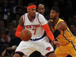 Carmelo Anthony encesta 32 puntos para los Knicks. AFP /