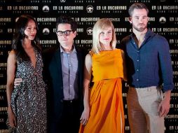 Zoe Saldana, J.J Abrams, Alice Eve y Chris Pine durante la presentación en México del nuevo capítulo de la saga Star Trek. AP /