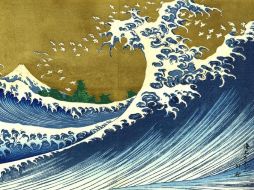 La obra de Katsushika Hokusai nos presenta uan naturaleza feroz y bella dentro d eun trazo que sigue vigente en el arte japonés. ARCHIVO /