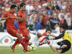 Imagen tomada durante el partido de Neza ante Necaxa. ARCHIVO /