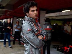 El piloto tapatío de McLaren, Sergio Pérez ocupa la posición 13 en la primera sesión de entrenamientos libres del GP de España. AP /