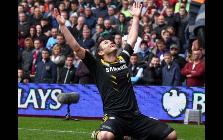 Frank Lampard celebra su segundo gol del partido. EFE /