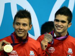 Germán Sánchez e Iván García se colgaron la plata en Londres 2012 y ahora apuntan a lo más alto del podio olímpico en Río 2016. AFP /