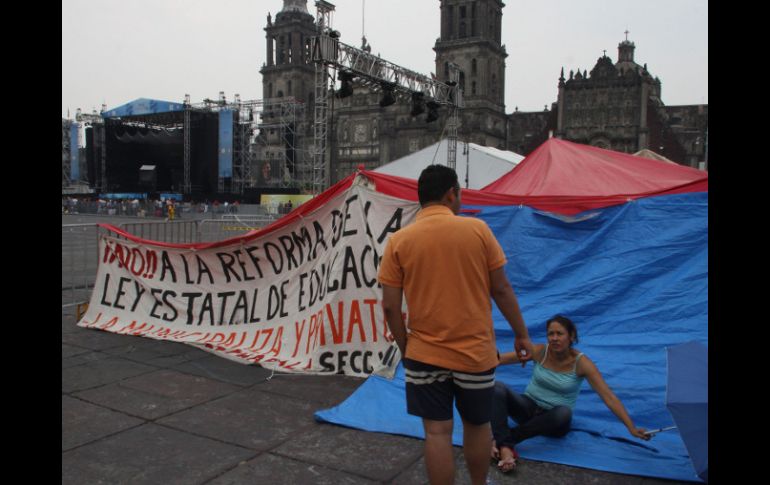 La CNTE inicia la movilización de 4 mil 500 maestros provenientes principalmente de Oaxaca, Michoacán y el Valle de México. ARCHIVO /