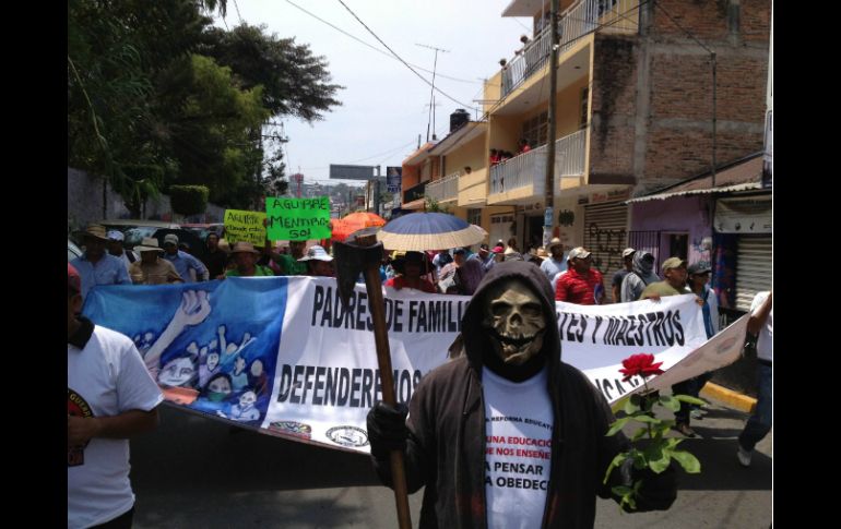 La coordinadora señala que el movimiento magisterial va a continuar hasta que se garanticen sus condiciones. NTX /