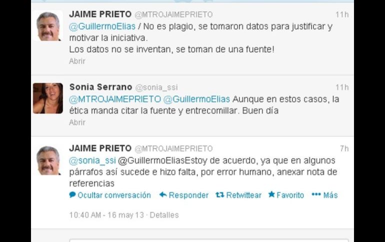 En Twitter, el diputado defiende su iniciativa. Imagen tomada de @ MTROJAIMEPRIETO. ESPECIAL /