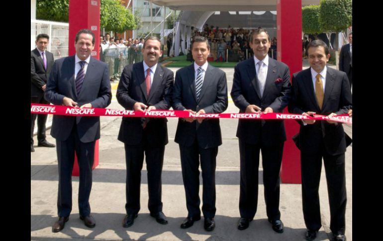 En la imagen de izquierda a derecha, Eruviel Ávila, Marcelo Melchoir, Enrique Peña Nieto, Ildefonso Guajardo. SUN /