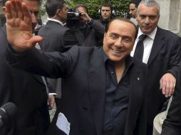 Berlusconi es escuchado por los fiscales de la capital, que investigan un presunto pago de 500 mil euros a un empresario. ARCHIVO /