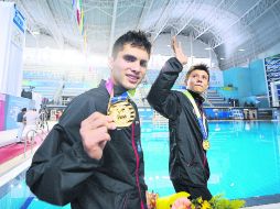 Iván García y Germán Sánchez consiguieron la primera medalla para México en sincronizados desde la plataforma de 10 metros. EL INFORMADOR /