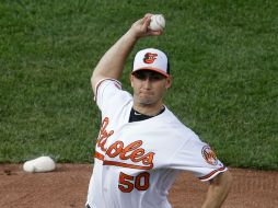 Imagen del mexicano Miguel González, el abridor mexicano de los Orioles. AFP /